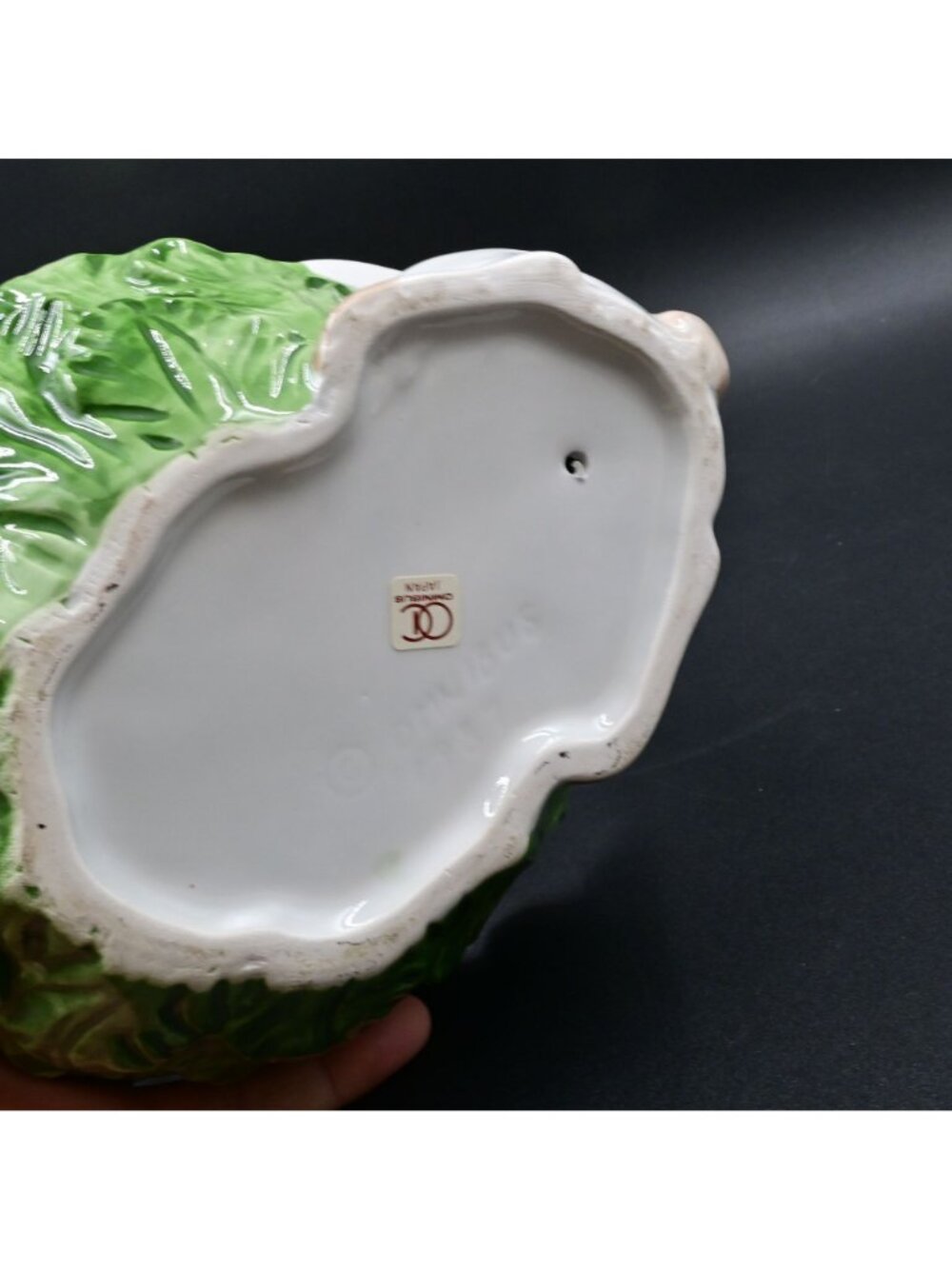 Omnibus Fitz & Floyd Easter Bunny Rabbit Carrot Handle Basket Japan Dish 1987 - Picture 5 of 5
